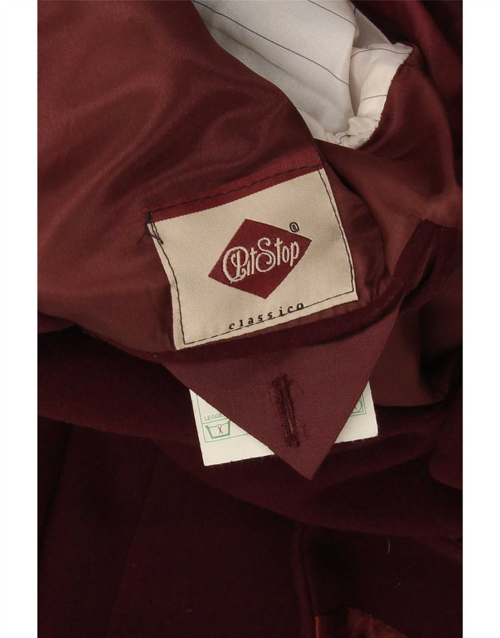 Pit Stop Jaqueta Blazer Masculina com 2 Botões IT 54 2XL Lã Borgonha