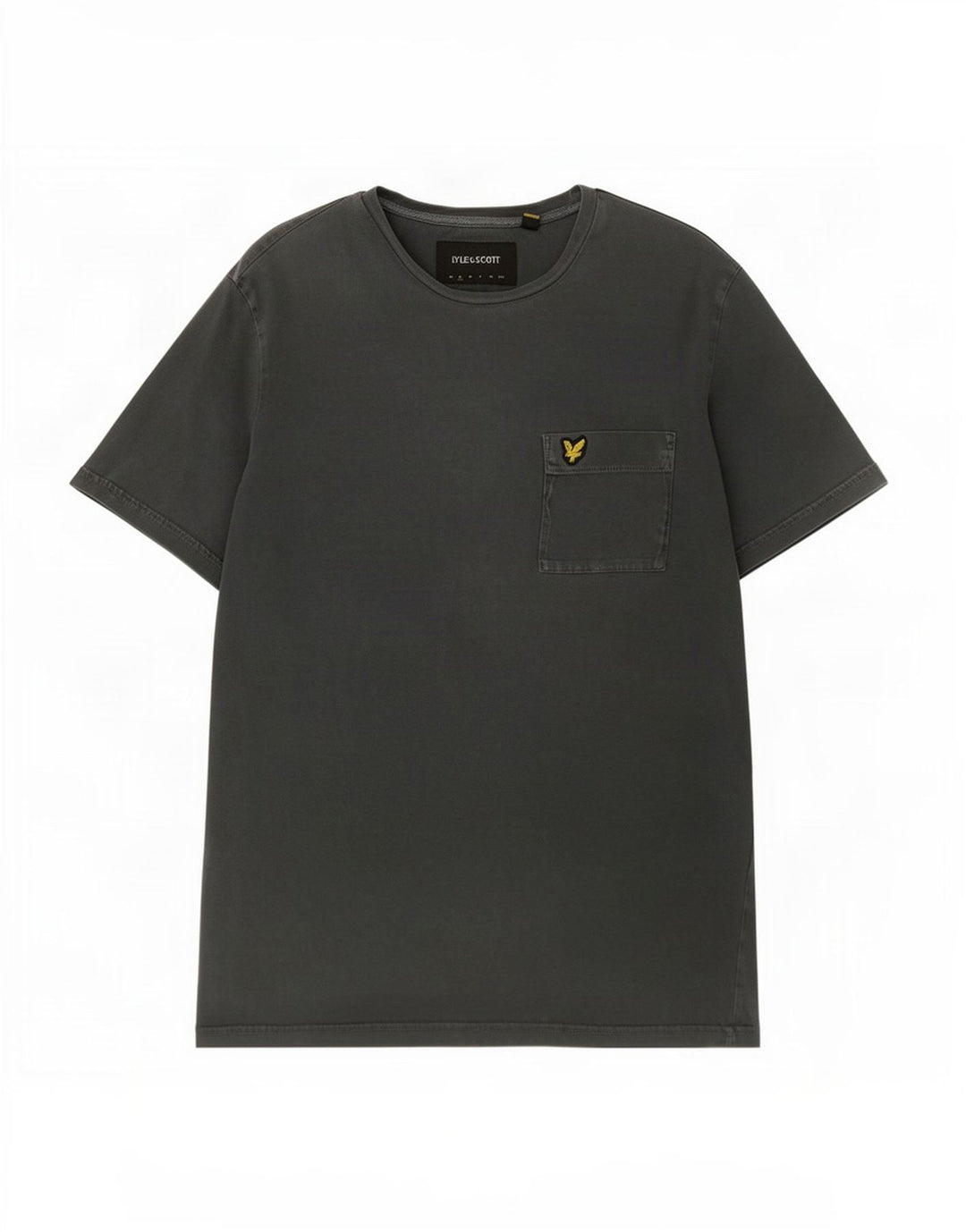 Lyle & Scott Camiseta masculina top pequeno algodão cinza