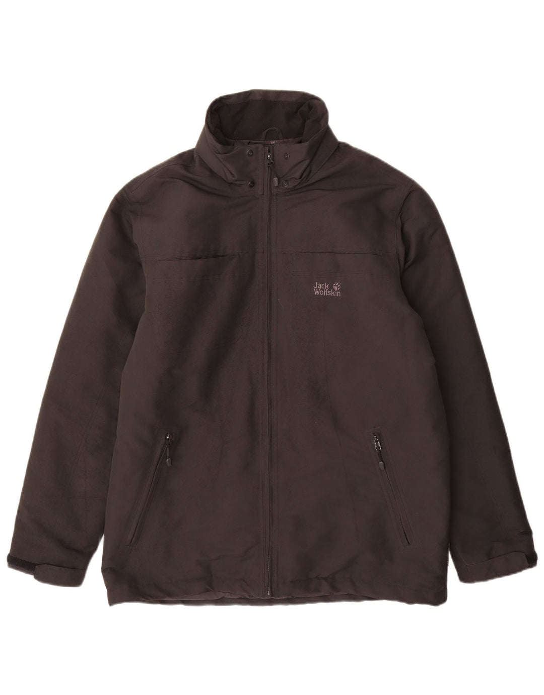 Jaqueta acolchoada masculina Jack Wolfskin Reino Unido 40/42 grande poliéster preto