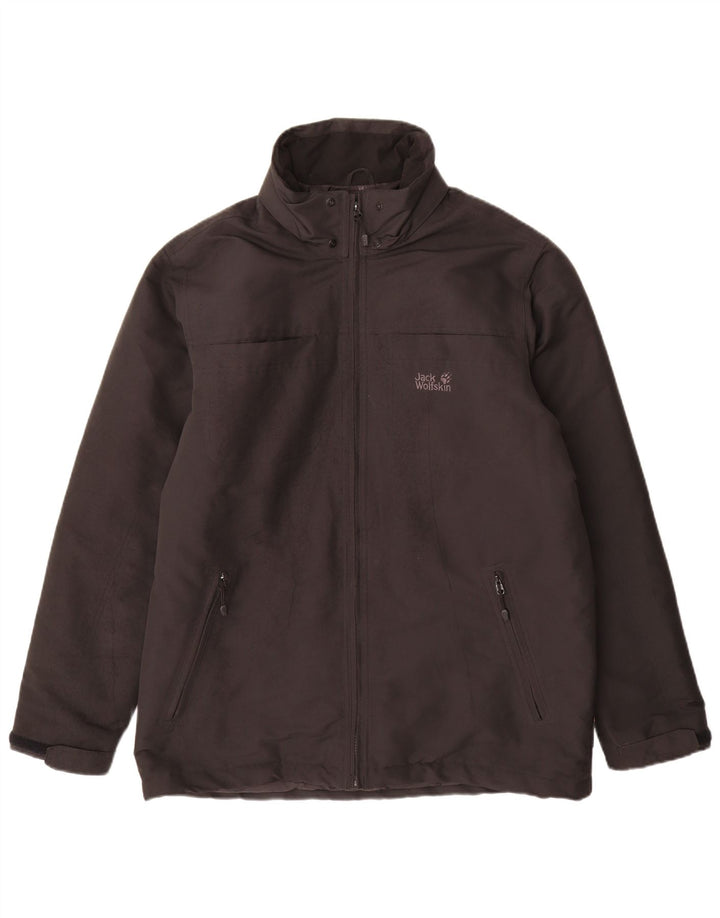 Jaqueta acolchoada masculina Jack Wolfskin Reino Unido 40/42 grande poliéster preto