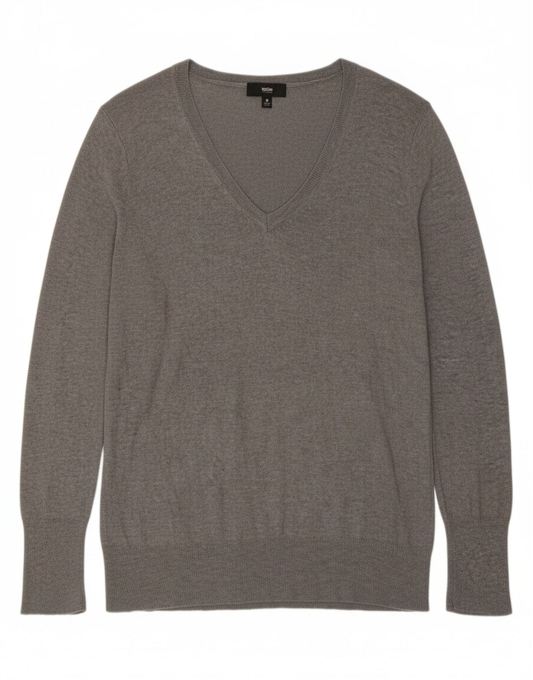 Mossimo suéter feminino grande com decote em V US 2 XS cinza nylon
