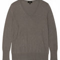 Mossimo suéter feminino grande com decote em V US 2 XS cinza nylon