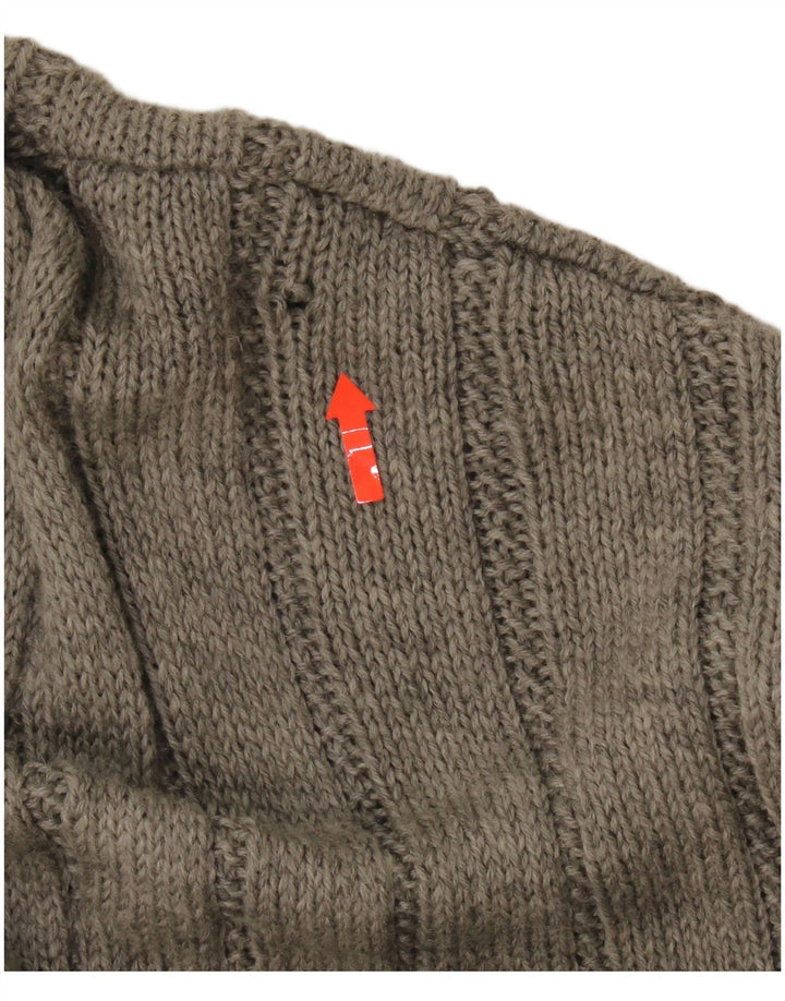 Suéter cardigã masculino vintage 2XL cinza