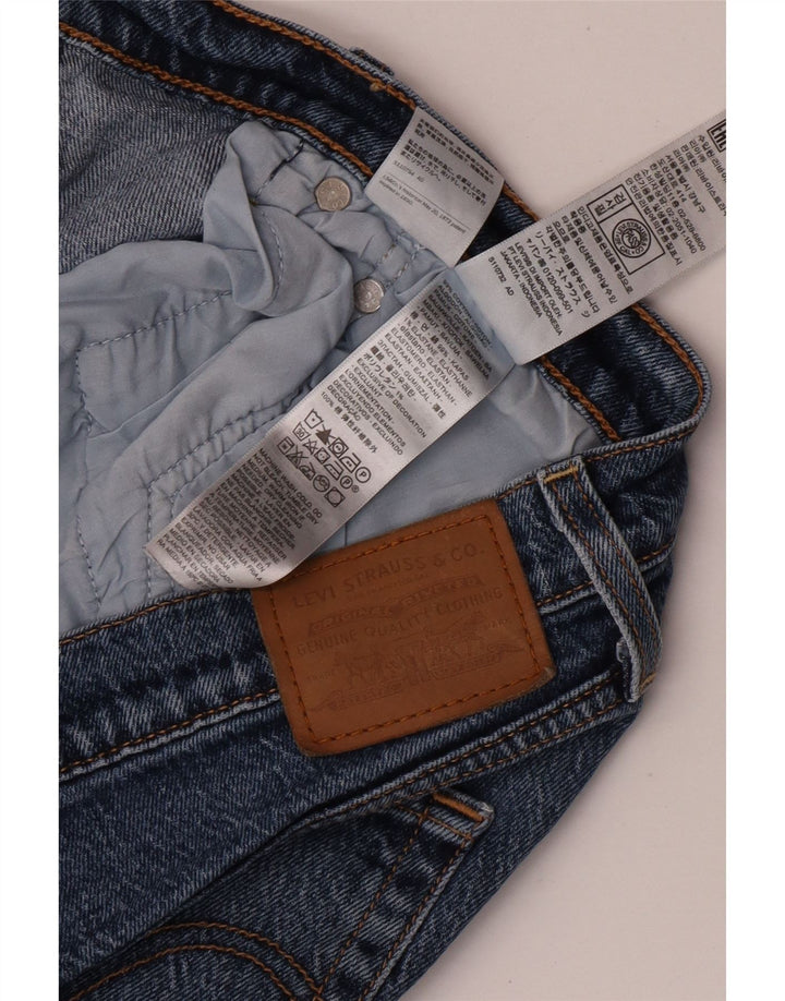 Jeans feminino Levi's Ribcage Straight W32 L29 Azul Algodão