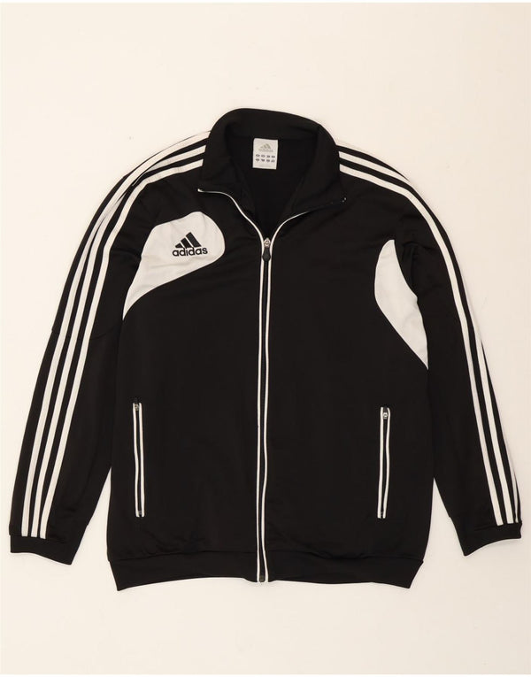 Adidas Mens Tracksuit Top Jacket UK 42/44 Grande Preto Colorblock Poliéster