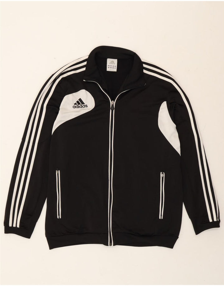 Adidas Mens Tracksuit Top Jacket UK 42/44 Grande Preto Colorblock Poliéster