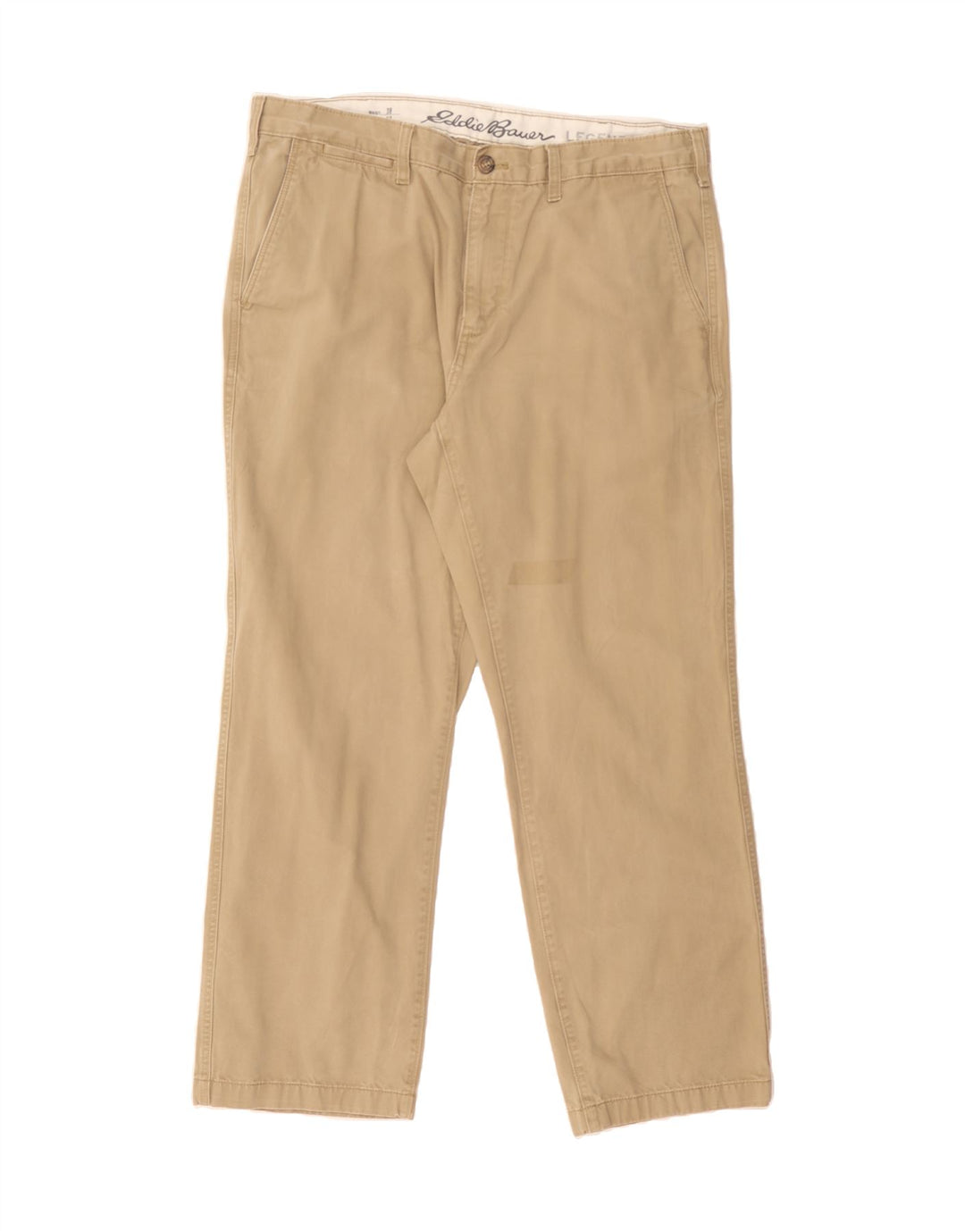 EDDIE BAUER Mens Straight Chino Trousers W38 L32 Beige Cotton Vintage Eddie Bauer and Second-Hand Eddie Bauer from Messina Hembry 
