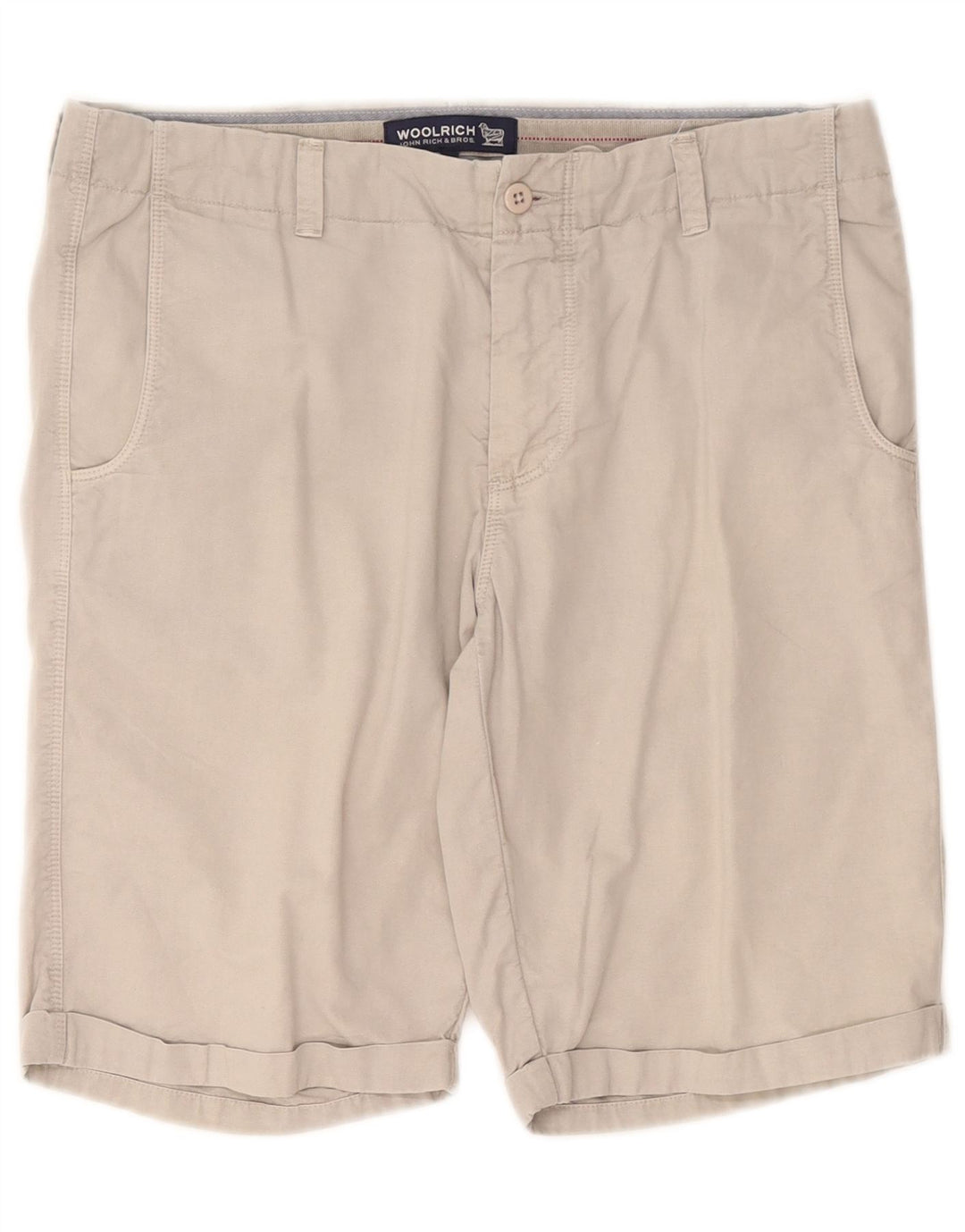 Shorts casuais femininos Woolrich W31 cinza