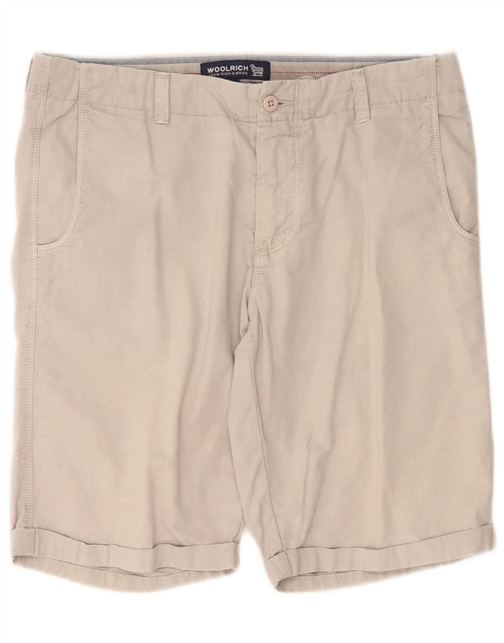 Shorts casuais femininos Woolrich W31 cinza