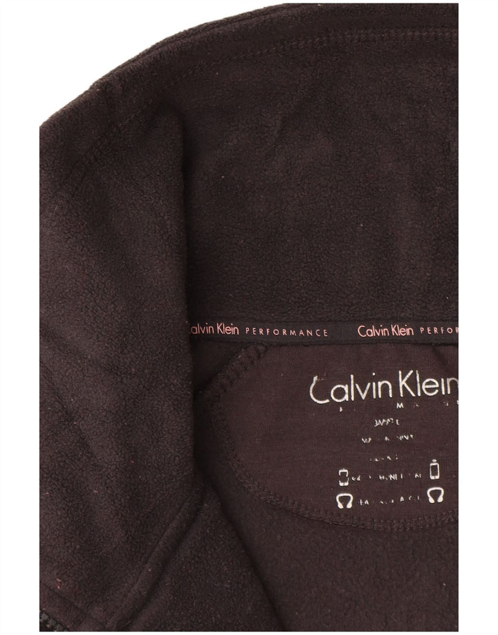 CALVIN KLEIN JEANS Jaqueta feminina de lã gráfica UK 12 cinza médio