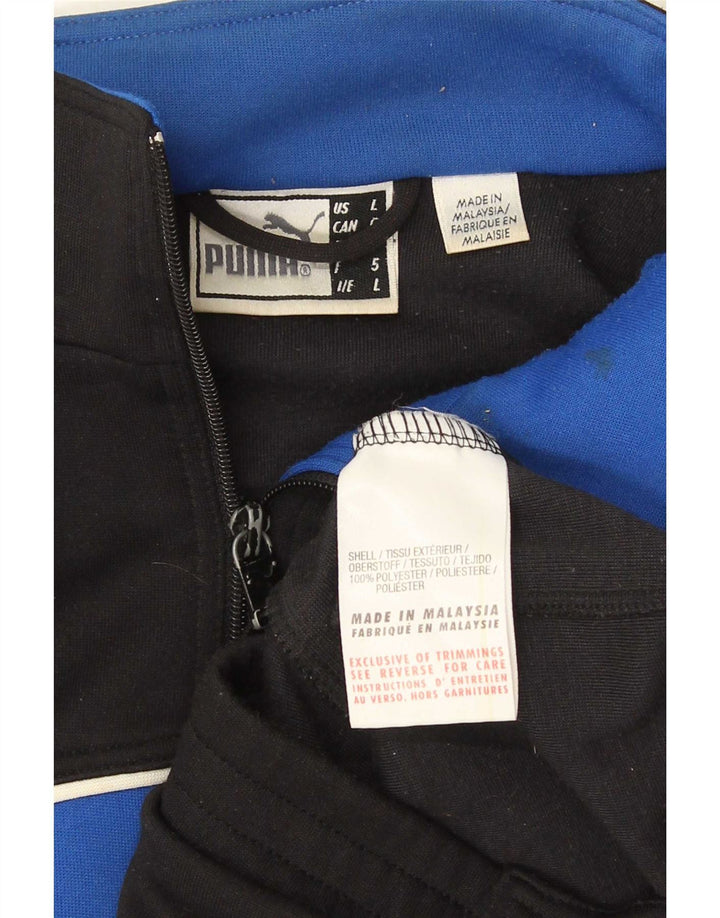 Puma Mens Treino Top Jacket Grande Preto Colorblock Poliéster Esportes