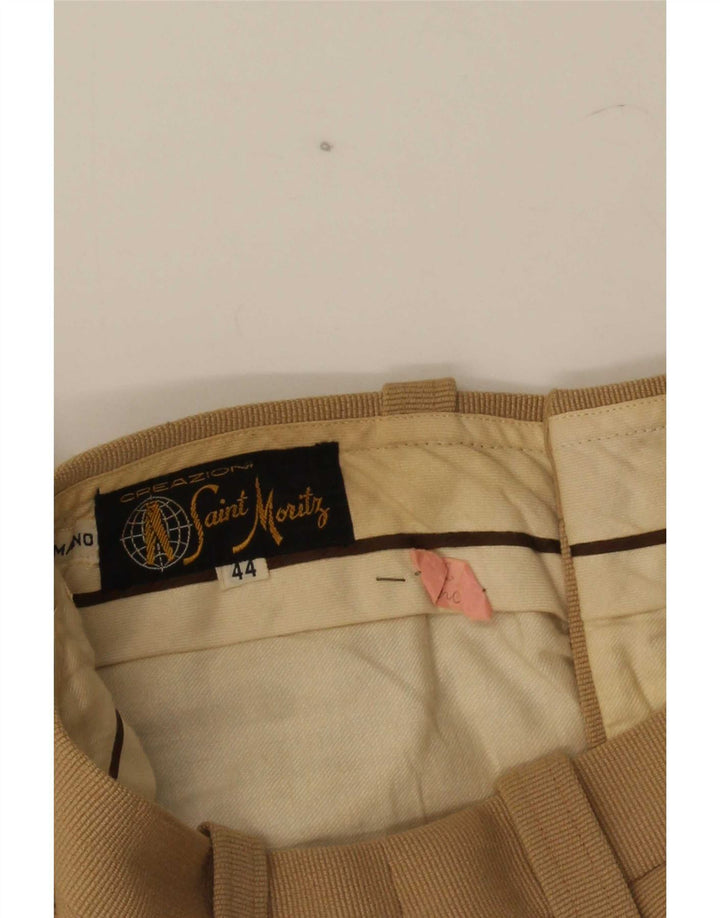 Calça feminina vintage bootcut IT 44 médio W27 L27 bege