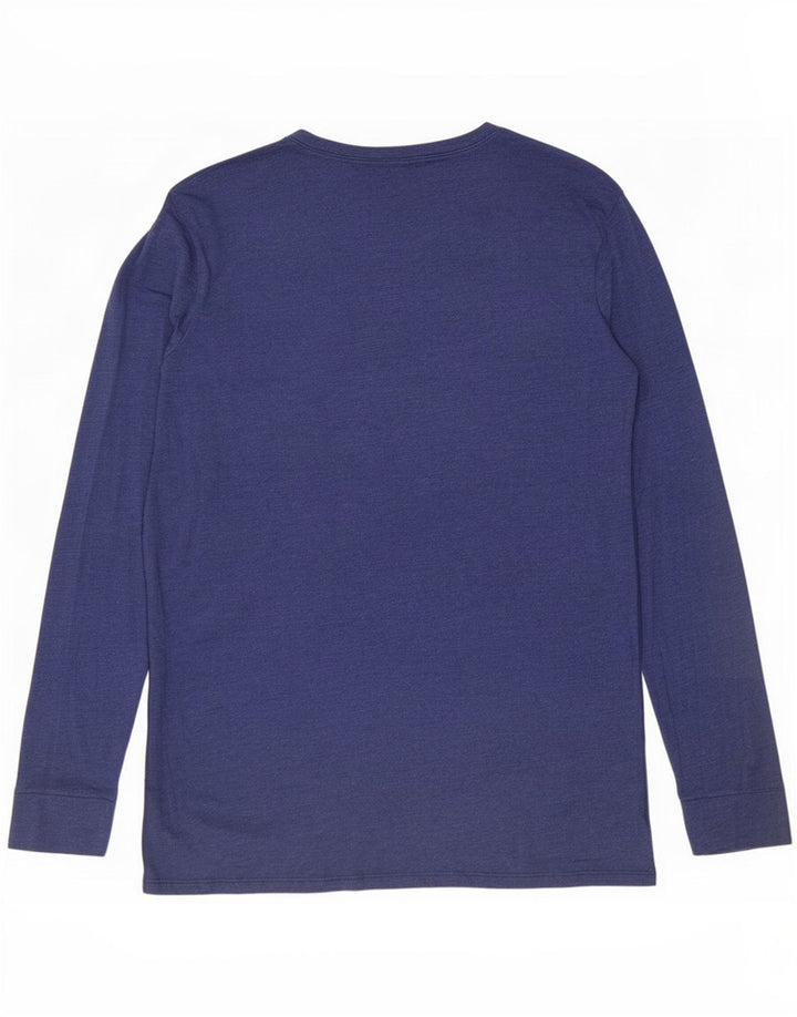 Top masculino Marks & Spencer manga comprida grande acrílico azul marinho