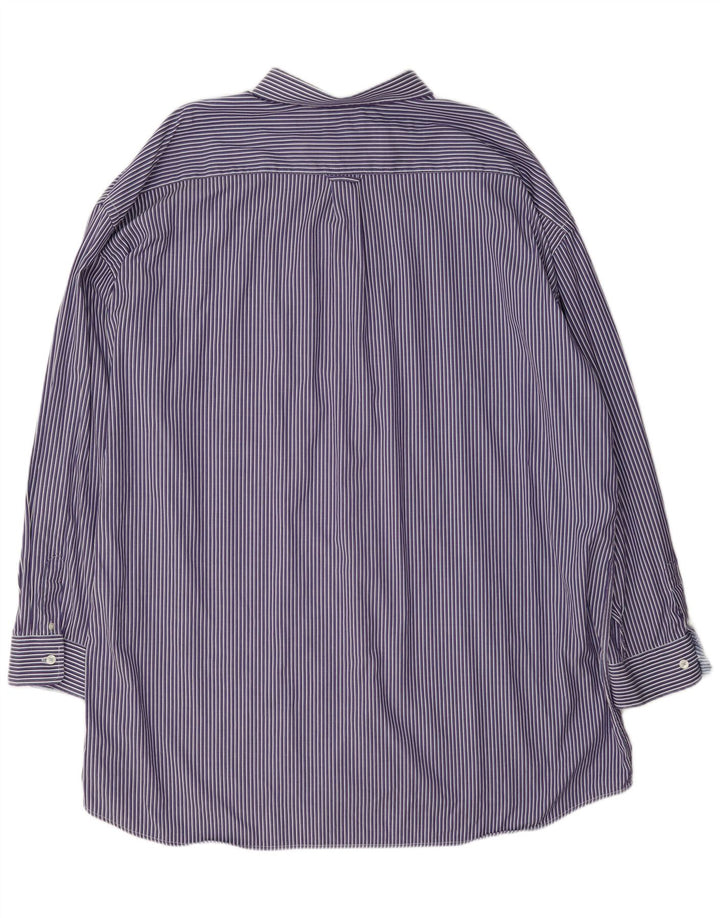 Camisa masculina Gant Regular Fit 4XL algodão listrado roxo