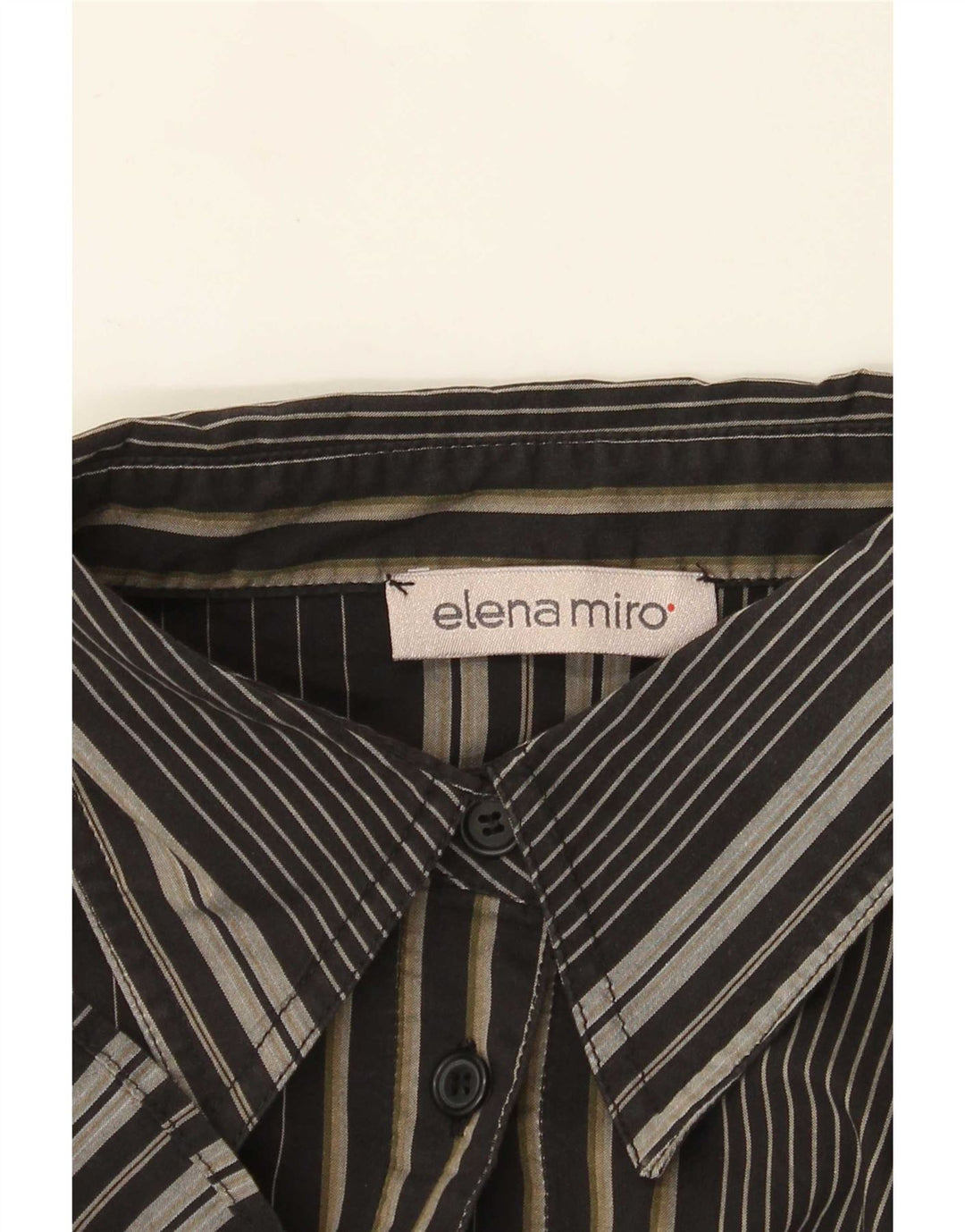 Camisa oversized feminina ELENA MIRO Reino Unido 18 XL listrada preta