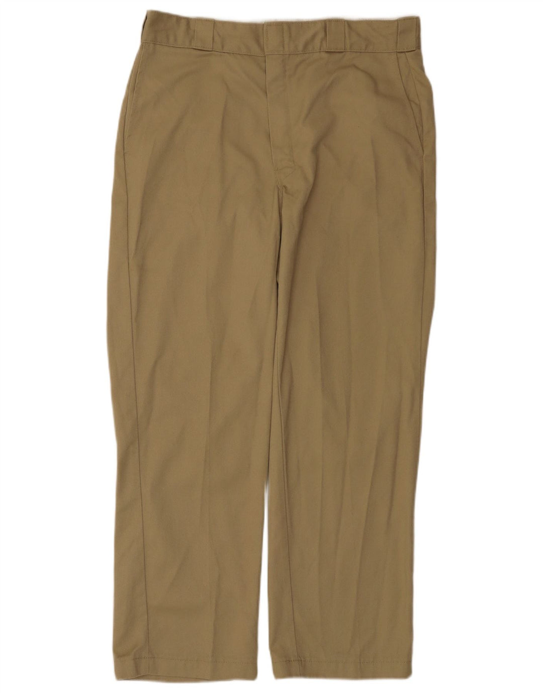 Calças Chino retas masculinas Dickies W36 L30 poliéster bege