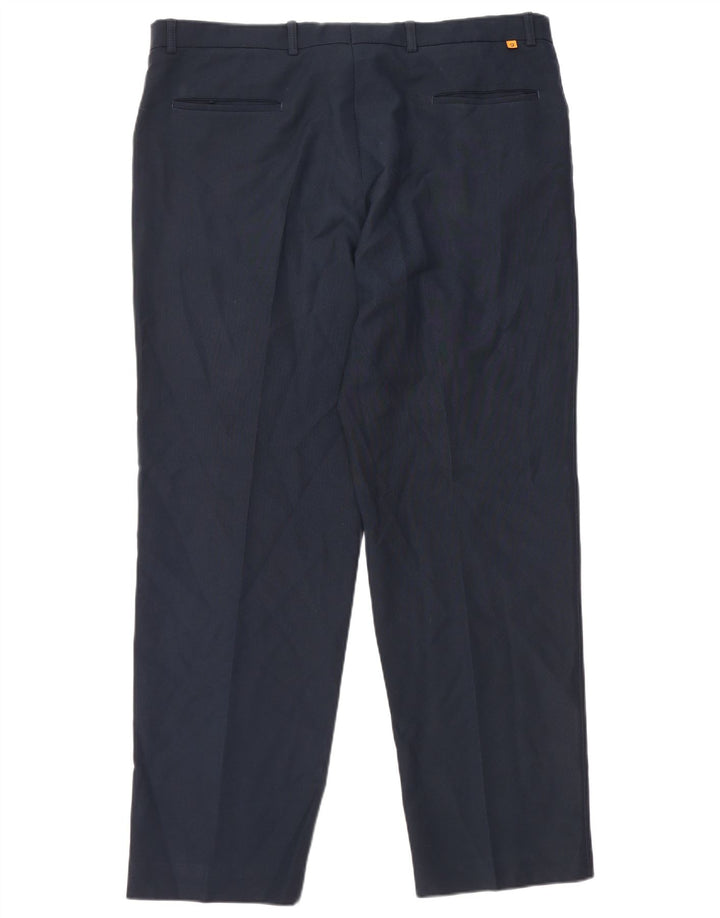 Calça masculina reta casual Farah W38 L31 azul marinho