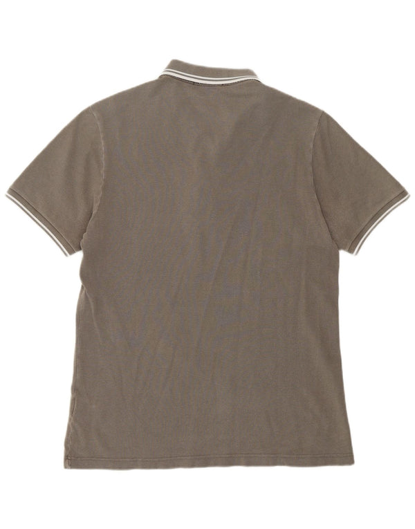 Camisa polo masculina Fred Perry algodão cinza médio