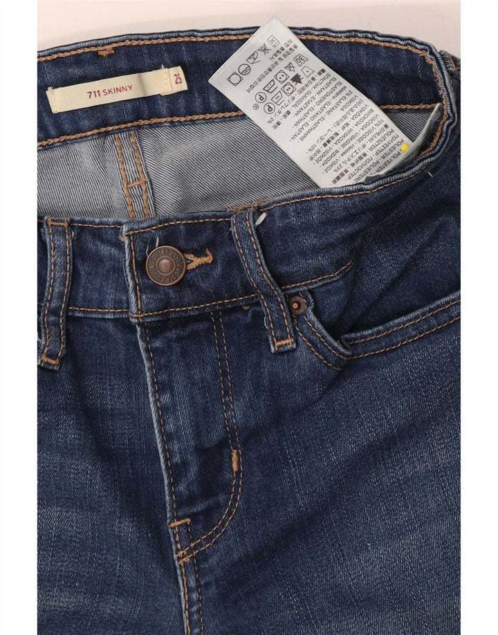 Calça jeans feminina Levi's 711 skinny W25 L26 azul poliéster