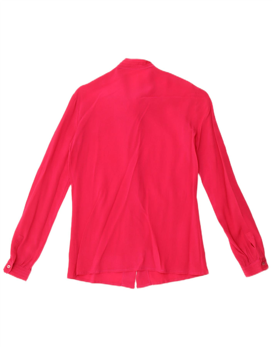 Blusa feminina vintage com gravata frontal IT 42 acetato rosa médio