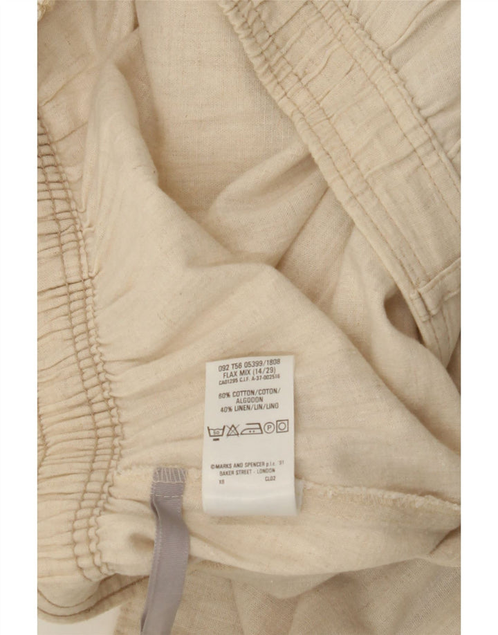 ST MICHAEL Womens A-Line Skirt UK 14 Medium W28 Beige Cotton Vintage St Michael and Second-Hand St Michael from Messina Hembry 