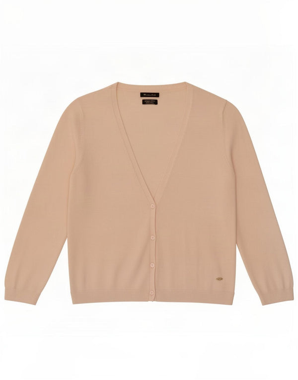Suéter cardigã feminino Massimo Dutti manga 3/4 Reino Unido 10 algodão rosa pequeno