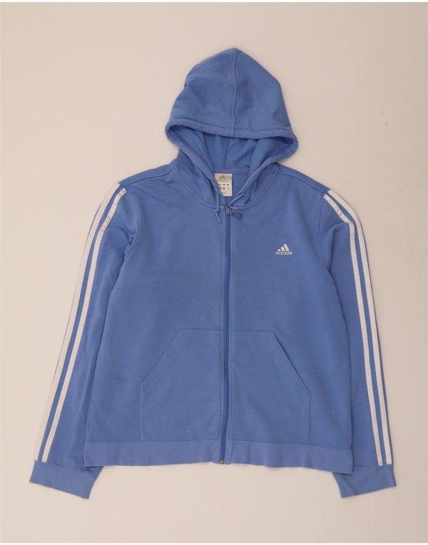 ADIDAS Womens Hoodie Jumper UK 18 XL Azul Algodão