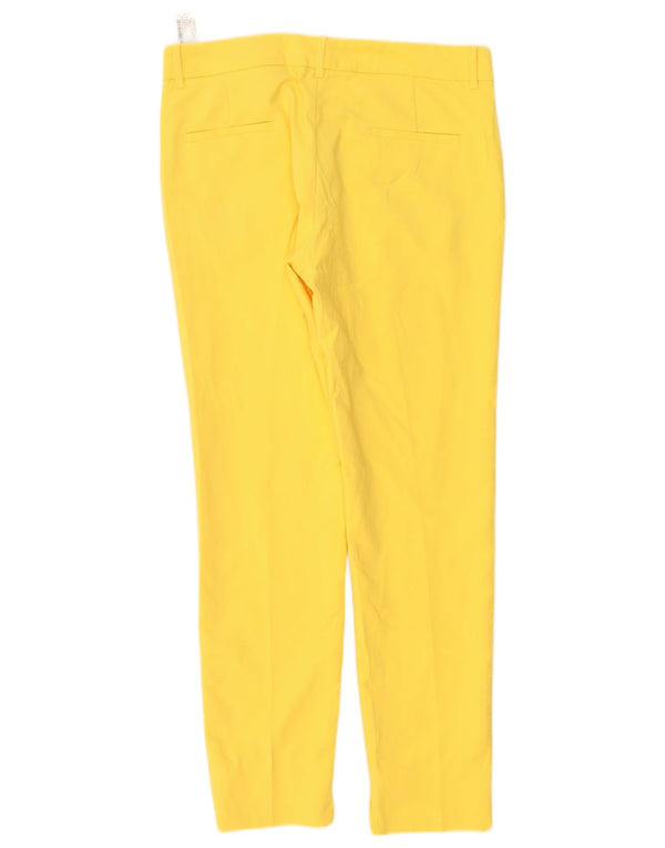 Zara Calça Chino Feminina Slim UE 38 Pequeno W28 L28 Algodão Amarelo