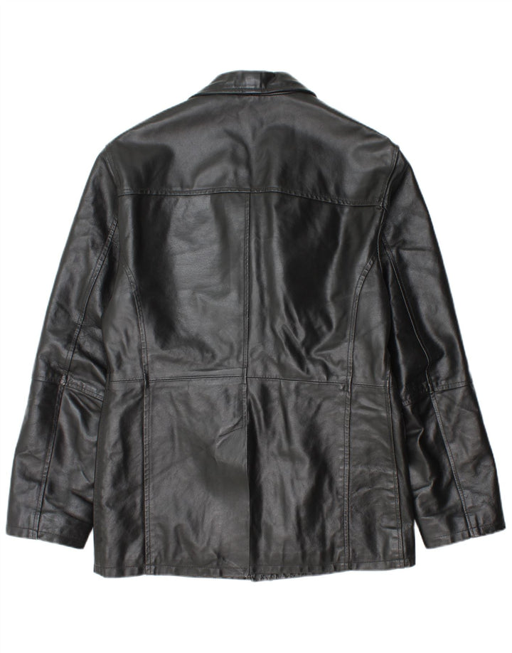 Jaqueta de couro masculina imperial Reino Unido 36 couro preto pequeno