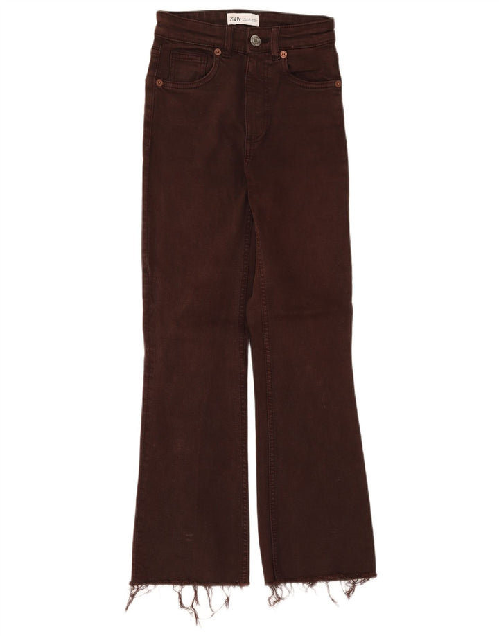 Calça jeans feminina ZARA Bootcut W22 L26 marrom