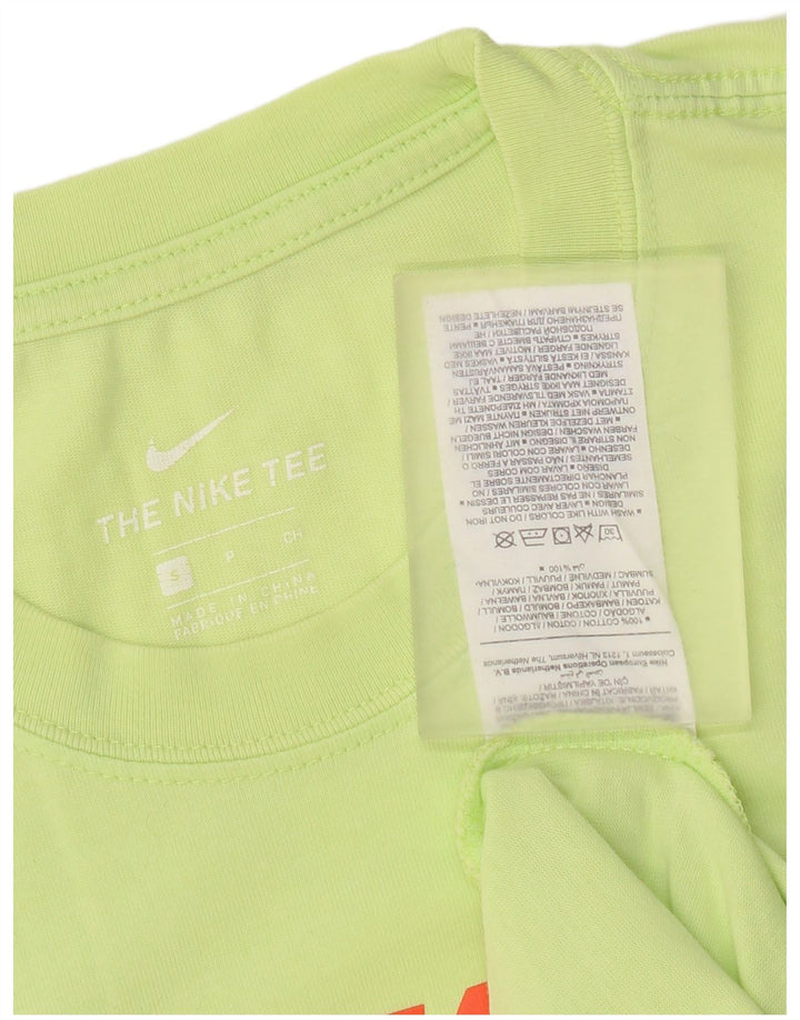 Camiseta Nike masculina gráfica Top pequeno algodão verde
