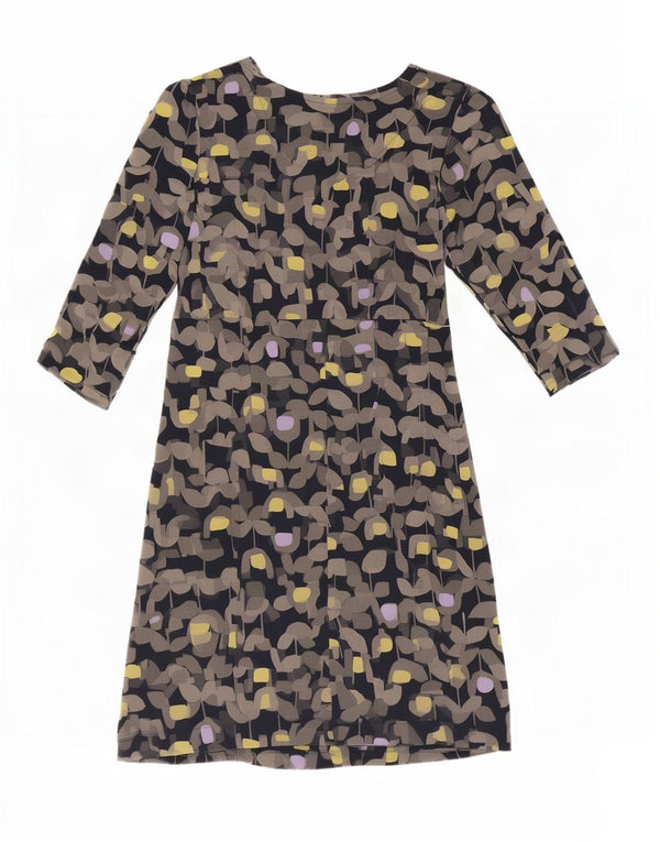 Vestido feminino White Stuff manga 3/4 Reino Unido 10 pequeno azul marinho floral