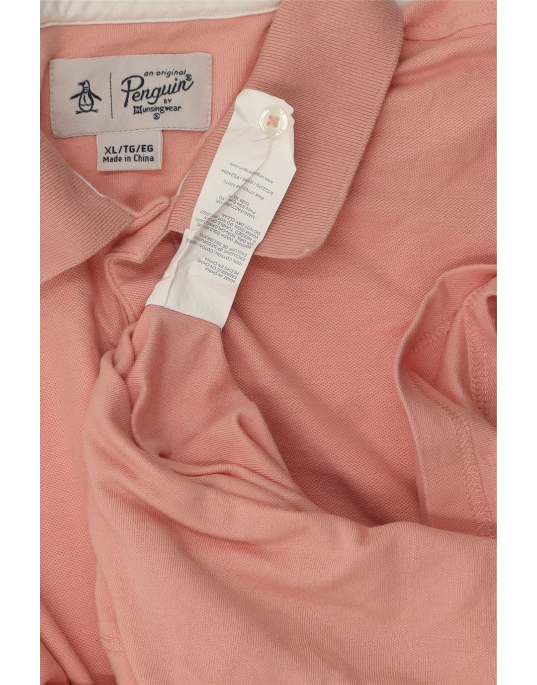 Camisa polo masculina Penguin XL algodão rosa