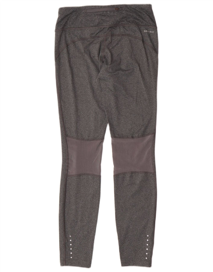 Leggings Nike Dri Fit Feminino UK 10 Pequeno Poliéster Cinza