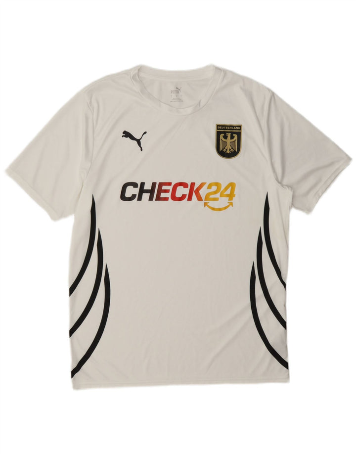 Camiseta masculina Puma Deutshland Graphic grande poliéster branco