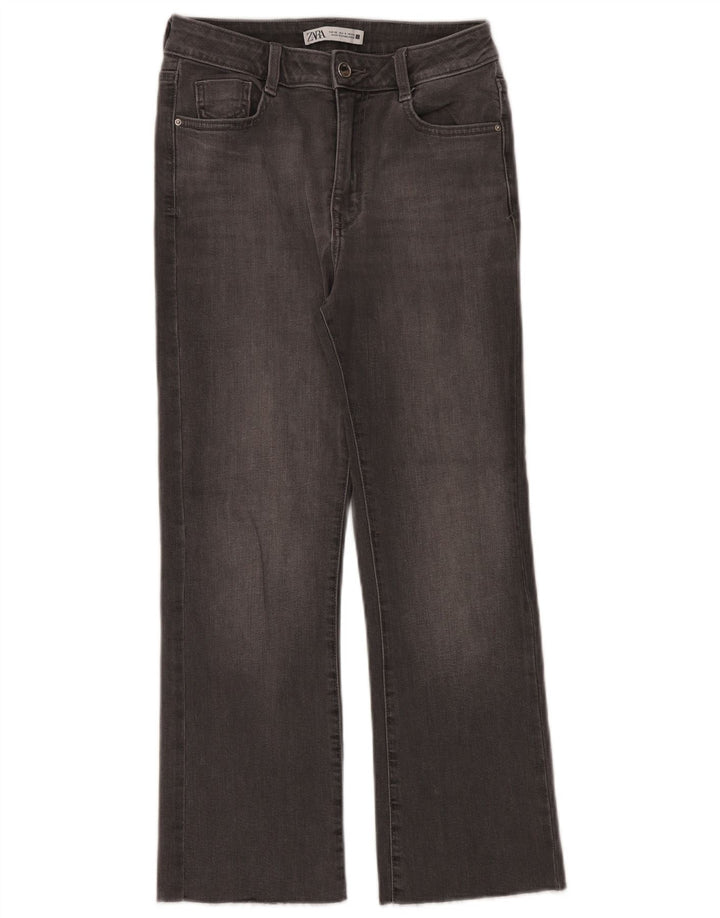 Calça jeans feminina Zara Bootcut EU 36 XS W26 L26 cinza