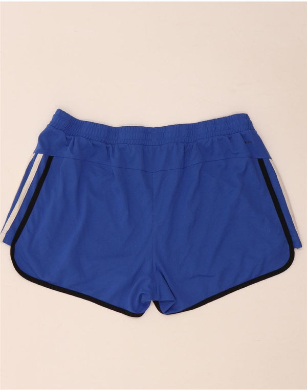 Shorts esportivos femininos ADIDAS Climalite UK 20/22 XL azul poliéster