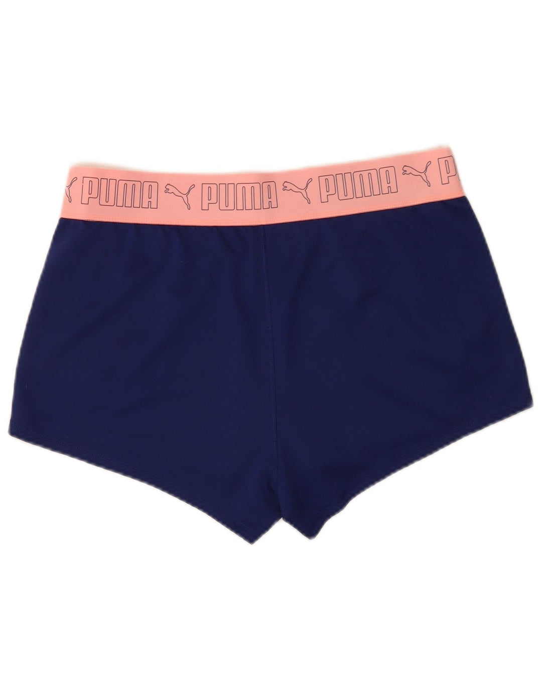 Shorts esportivos femininos Puma grande azul colorblock poliéster