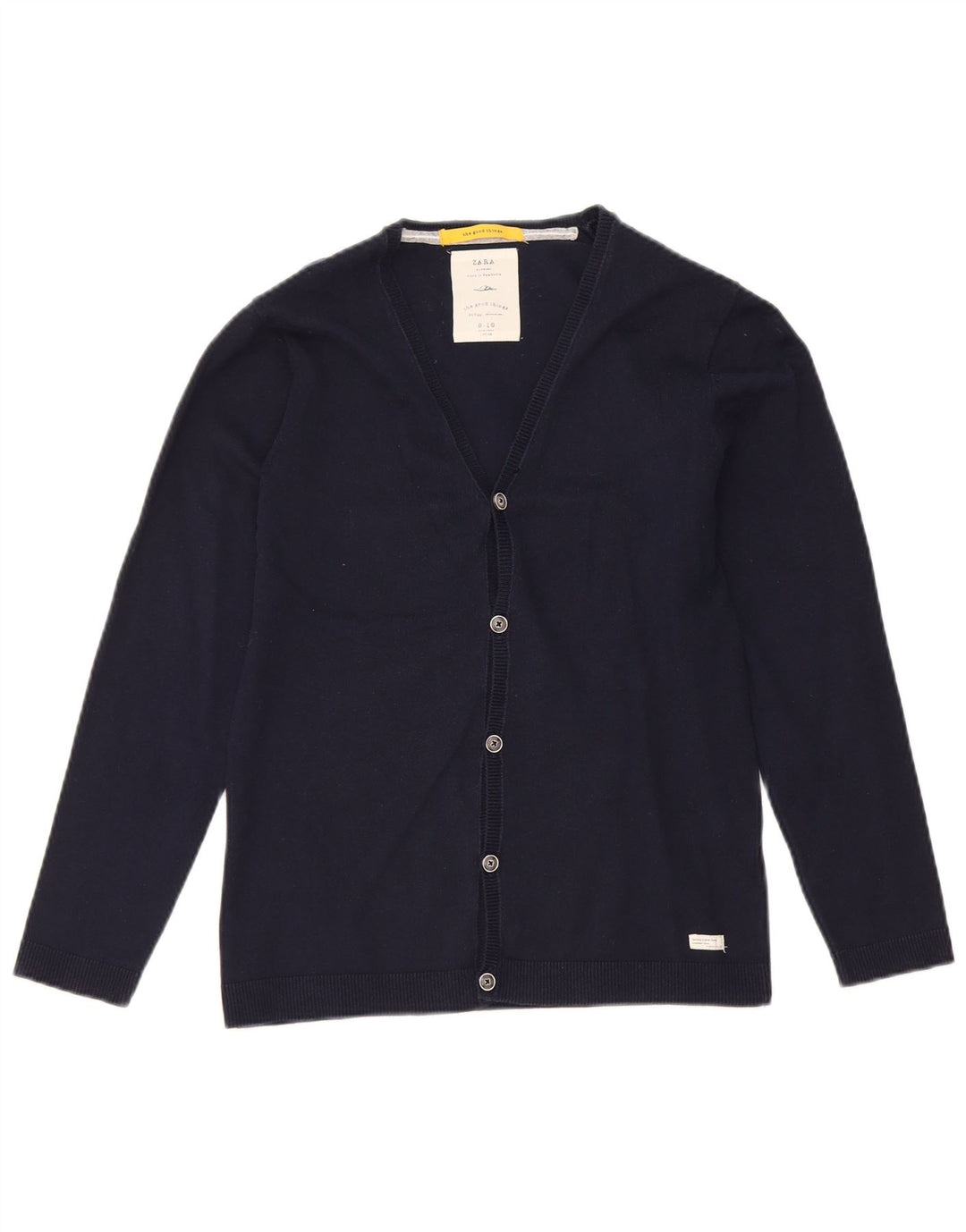 Suéter cardigã Zara Boys 9-10 anos azul marinho