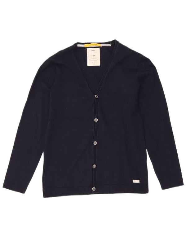 Suéter cardigã Zara Boys 9-10 anos azul marinho