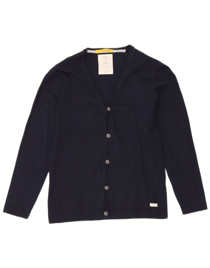 Suéter cardigã Zara Boys 9-10 anos azul marinho