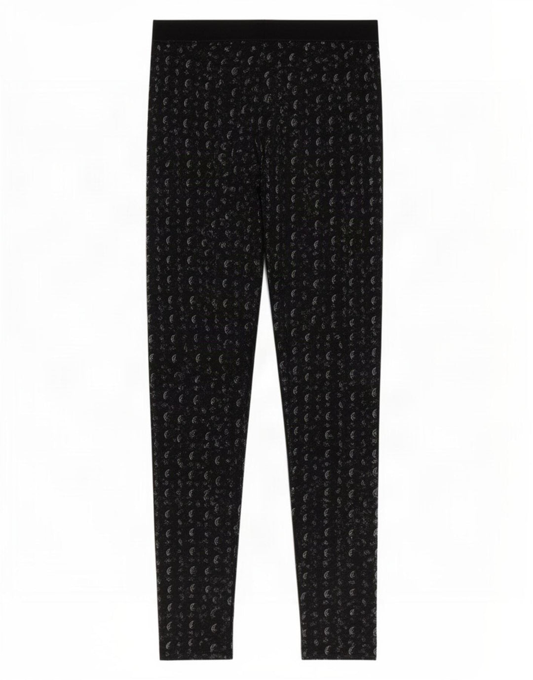 Leggings femininas Jack Wills com padrão abstrato Reino Unido 8 pequenas pretas