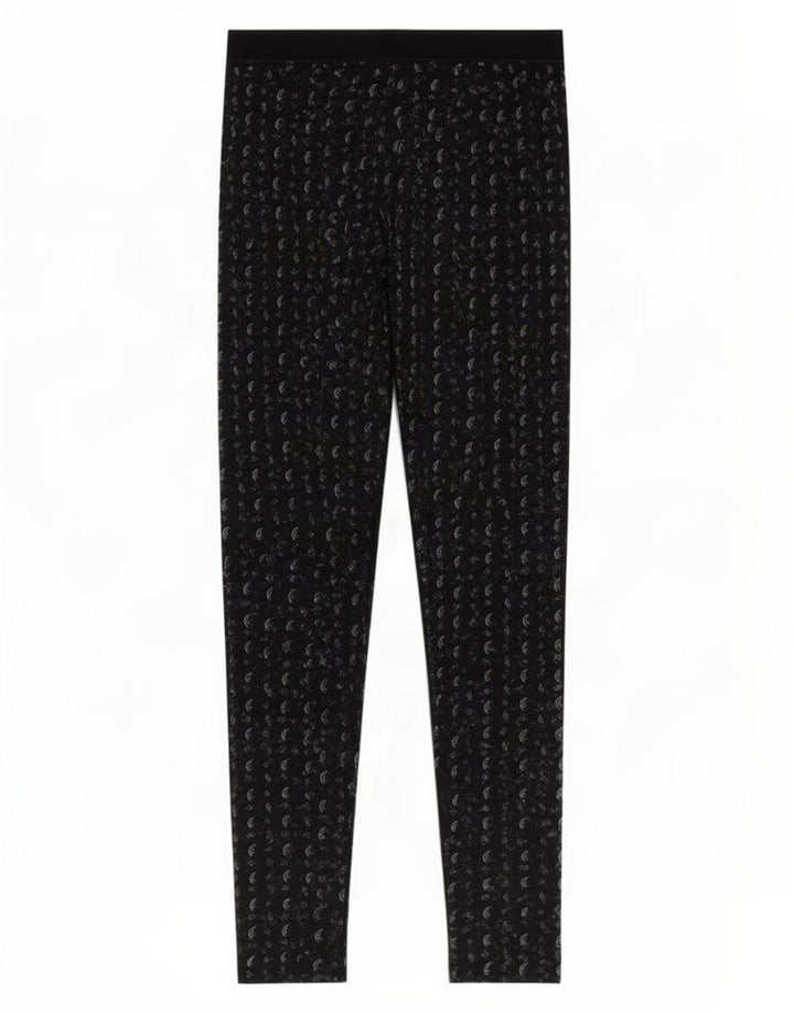 Leggings femininas Jack Wills com padrão abstrato Reino Unido 8 pequenas pretas