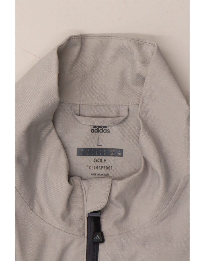 ADIDAS Mens Clima Proof Windbreaker Jacket UK 40 Large Grey Vintage Adidas and Second-Hand Adidas from Messina Hembry 