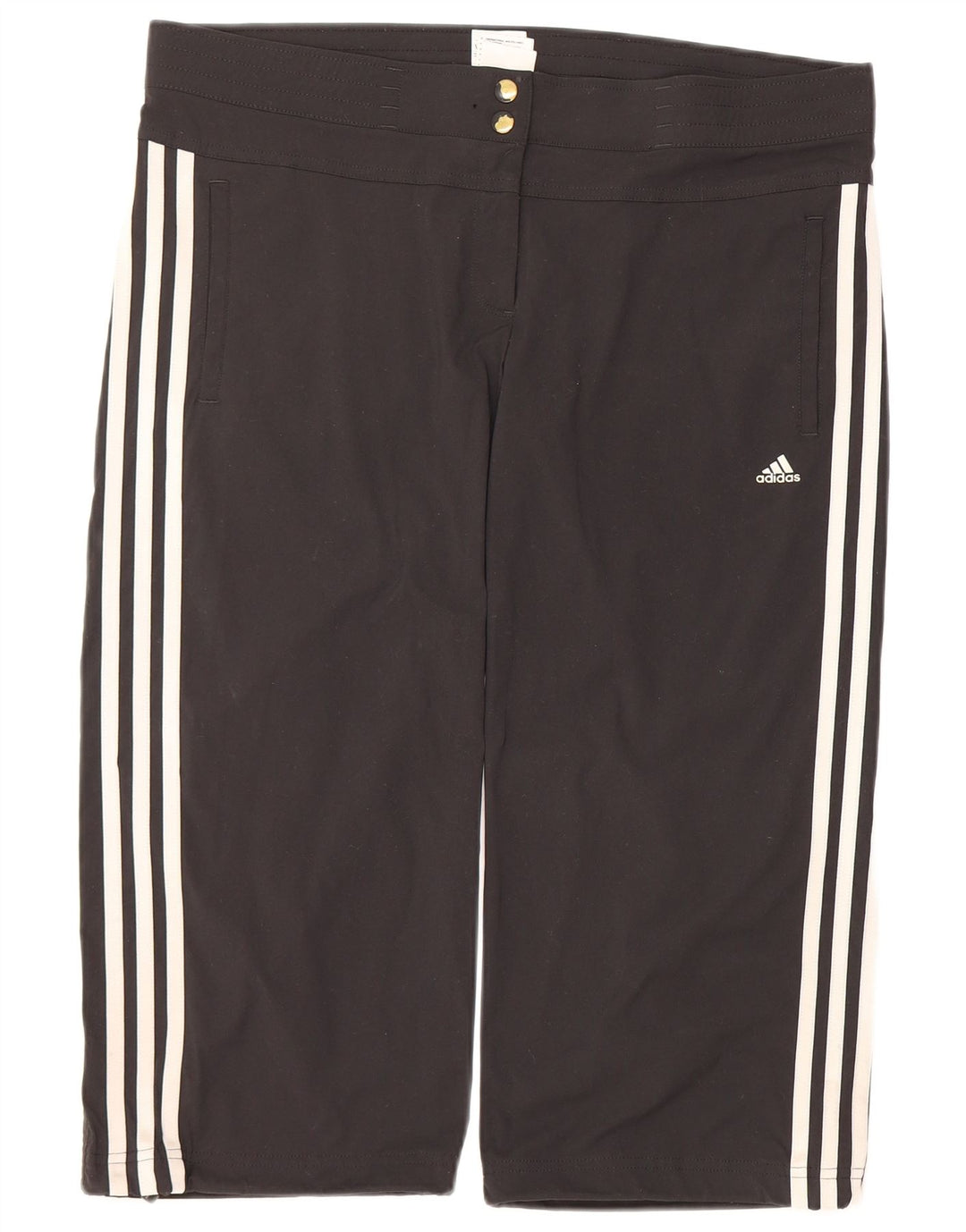 ADIDAS Womens Climalite Bermuda Sport Shorts UK 14 Médio Preto Poliamida