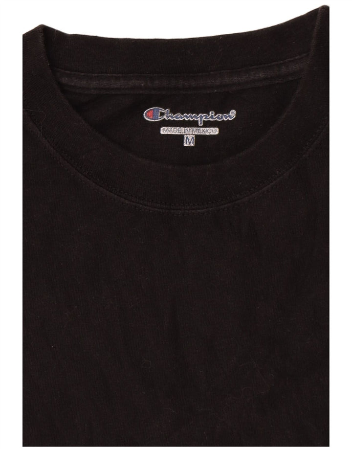 Camiseta masculina Champion de algodão preto médio