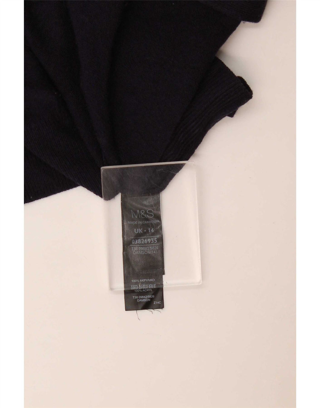 Suéter cardigã feminino aberto Marks & Spencer Reino Unido 14 médio azul marinho