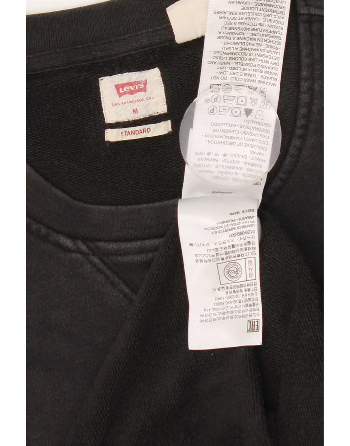 Levi's Mens Standard Fit Moletom Jumper Médio Algodão Preto