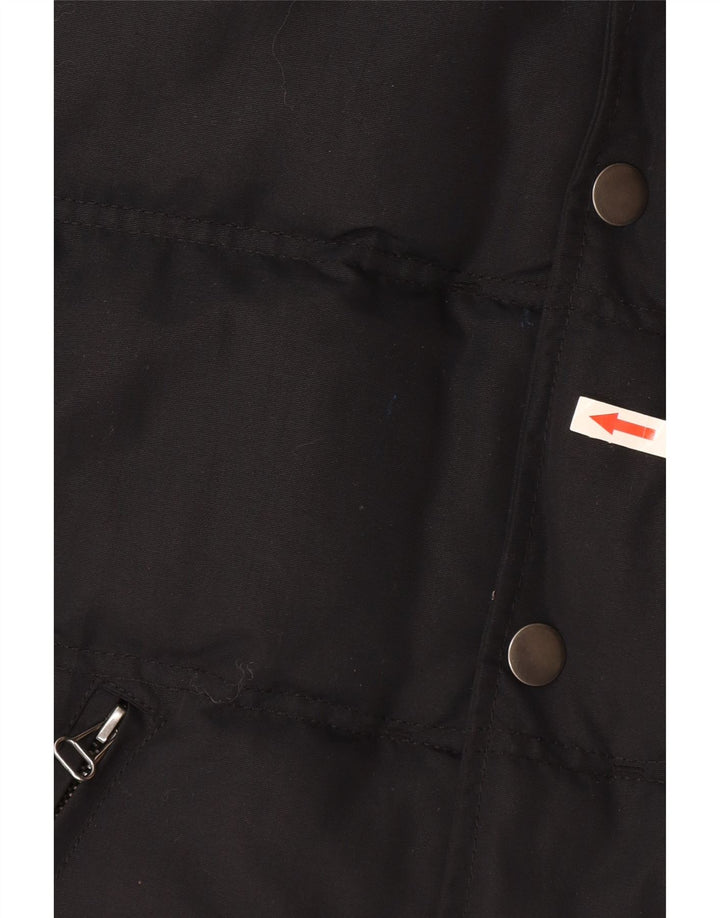 Colete acolchoado com capuz Superdry Boys 13-14 anos grande nylon preto