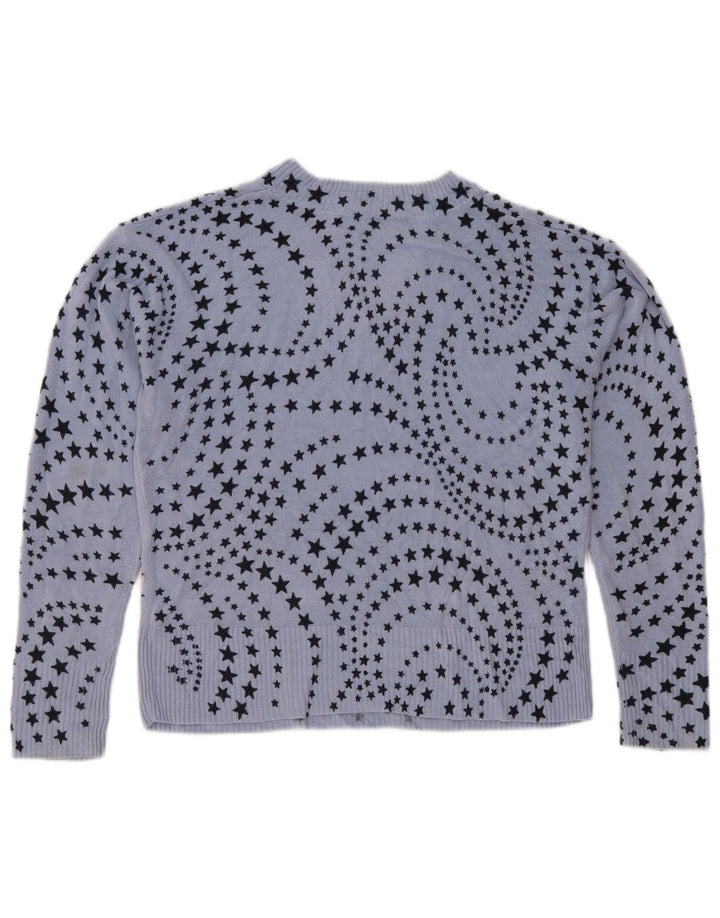 Suéter feminino Marks & Spencer com estampa abstrata e decote em V Reino Unido 12 médio